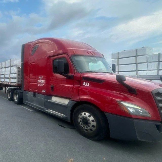 Glider Express red semi-truck unit 833